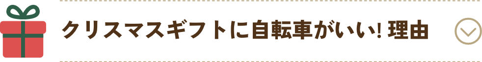 クリスマスギフトに自転車がいい! 理由