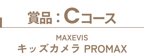 賞品:Cコース MAXEVIS キッズカメラ PROMAX