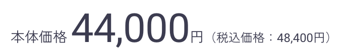 本体価格 44,000円（税込価格：48,400円）