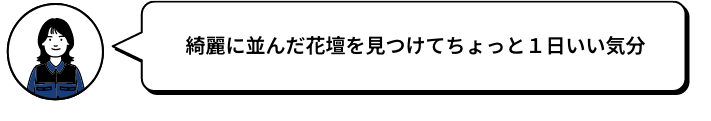 綺麗に並んだ花壇を見つけてちょっと1日いい気分 MIZU