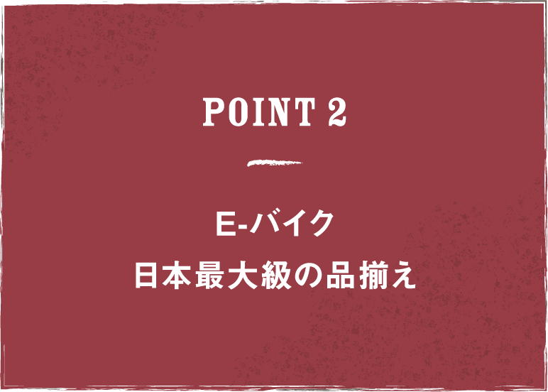 Point2 E-バイク日本最大級の品揃え